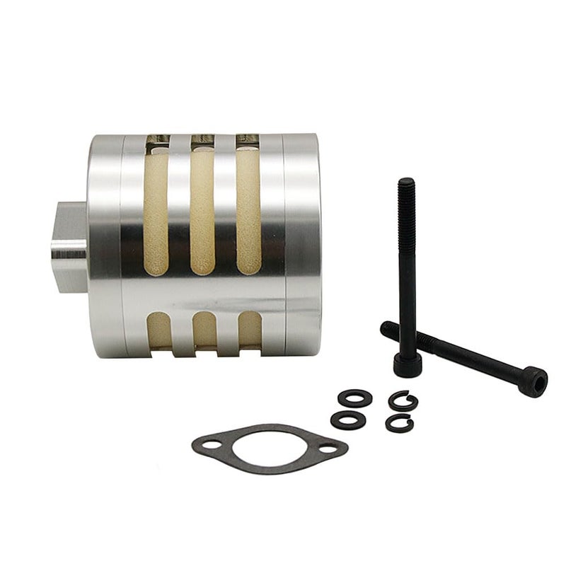 FLMLF Aluminum Air Filter Set for 1/5 RC Hpi Baja Rovan King Motor 5B 5T 5SC FG GoPed (Silver-Aluminum) TOP Speed RC World - Image 3
